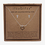 Itsy Bitsy Made With Recycled Sterling Silver 2-pc. Cross Jewelry Set