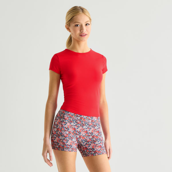 Arizona So Smooth Womens Juniors Round Neck Short Sleeve T-Shirt
