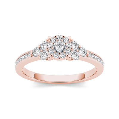1/2 CT. T.W. Diamond 10K Rose Gold Engagement Ring, Color Rose Gold