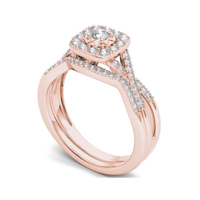 3/8 CT. T.W. Diamond 10K Rose Gold Engagement Ring - JCPenney