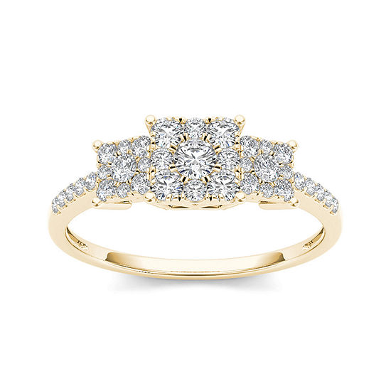 1/2 CT. T.W. Diamond 10K Yellow Gold Engagement Ring