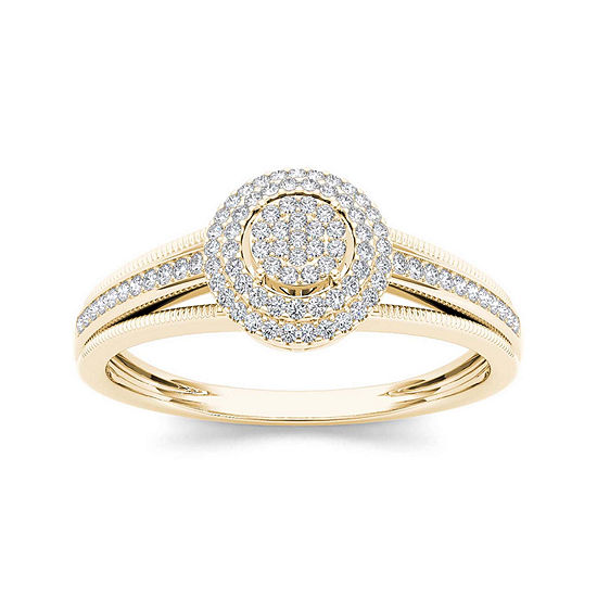 1/5 CT. T.W. Diamond 10K Yellow Gold Engagement Ring