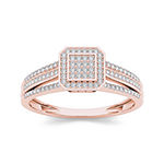 1/4 CT. T.W. Diamond 10K Rose Gold Engagement Ring