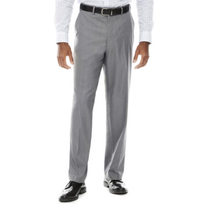 IZOD® Sharkskin Flat-Front Pants-JCPenney, Color: Grey