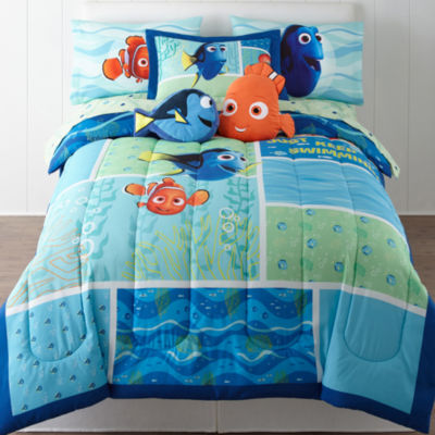 Disney Finding Dory Twin Full Reversible Comforter Bonus Sham