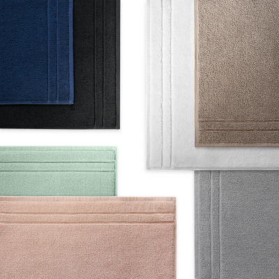 Fieldcrest Luxury Egyptian Cotton Loops Border Stripe Bathtub Mat