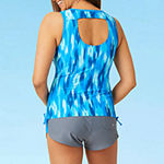 Free Country Stretch Abstract Tankini Swimsuit Top