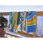 Outdoor Oasis Directional Lines Printed Beach Towel