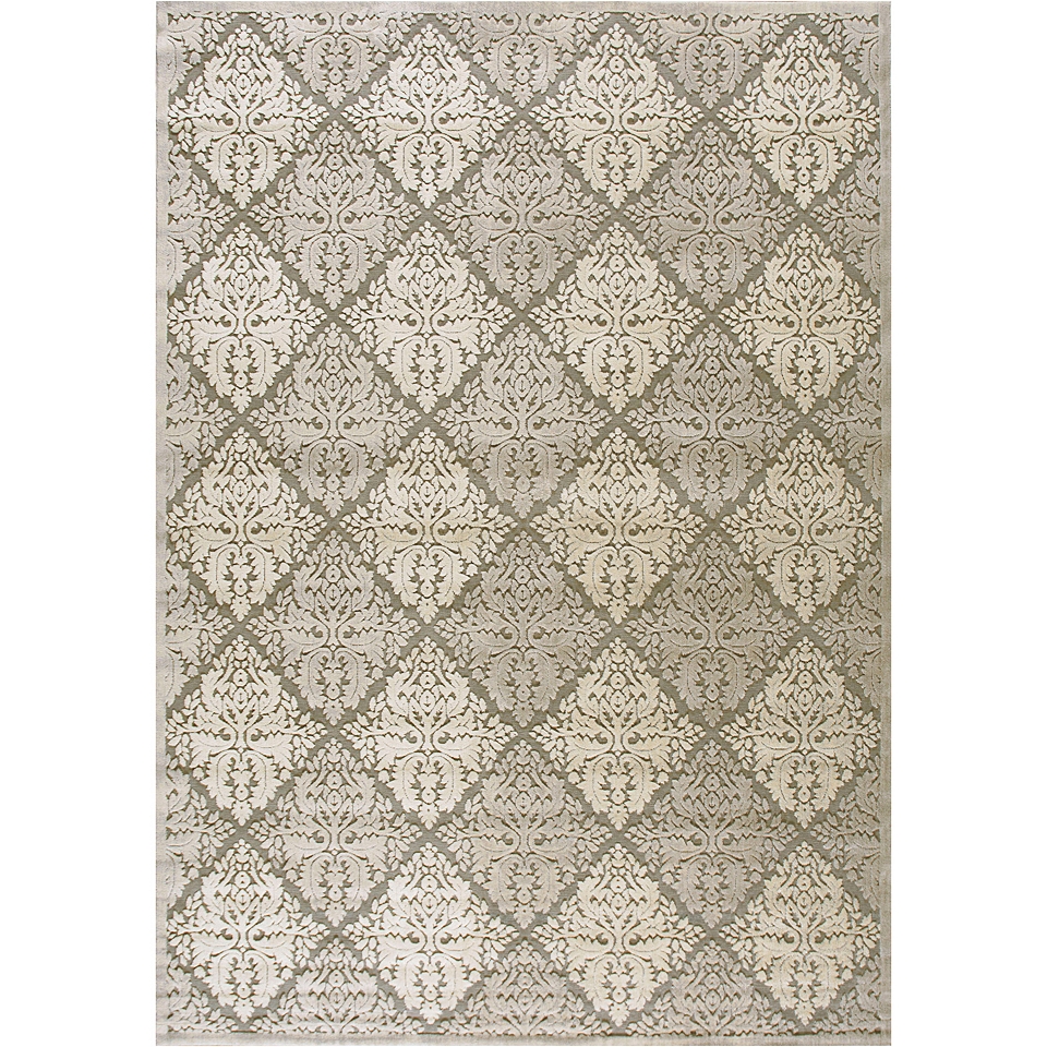Nourison Queen Anne High Low Carved Rectangular Rugs, Ivory