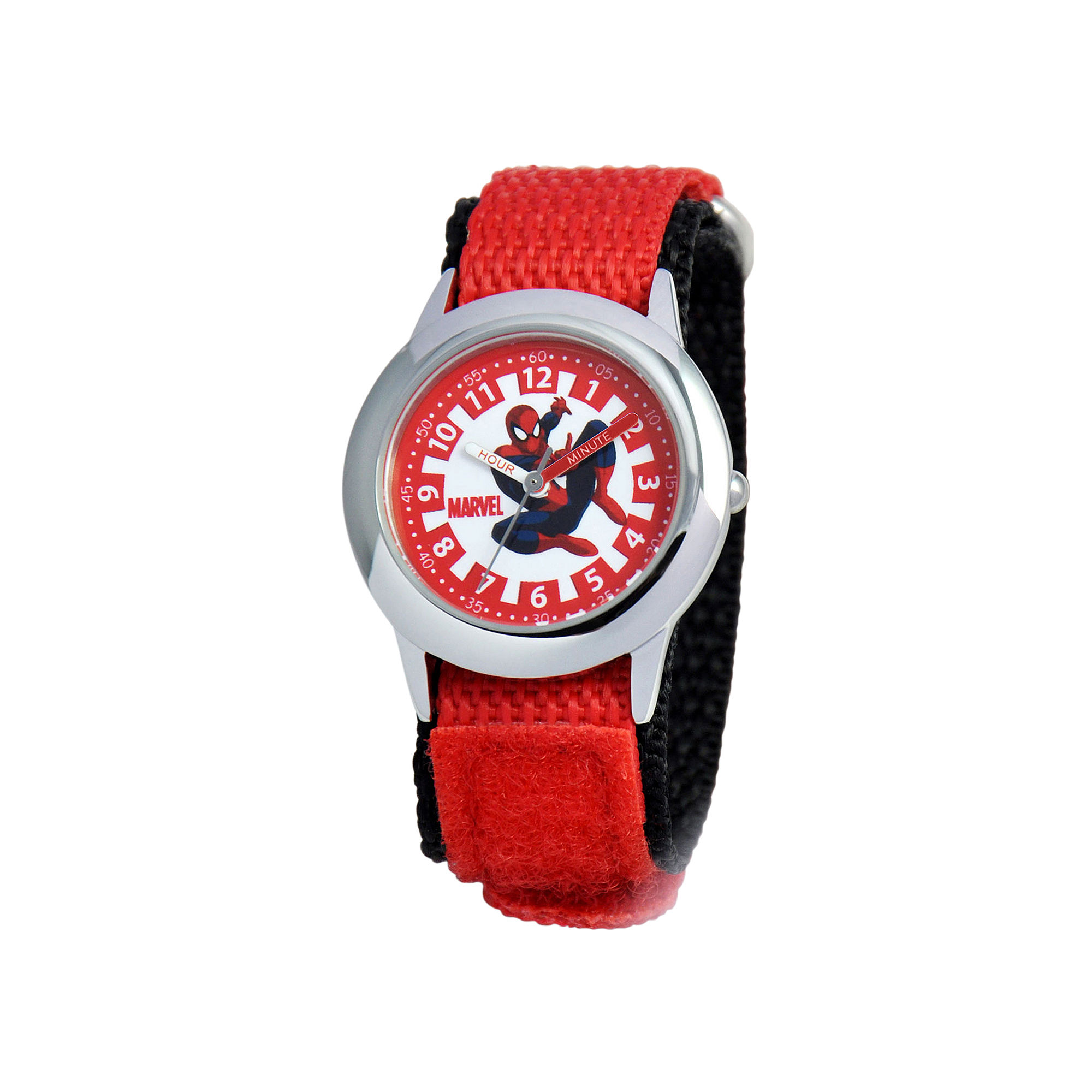 UPC 843231062771 product image for Marvel Spiderman Time Teacher Kids Red Fast Strap Watch | upcitemdb.com