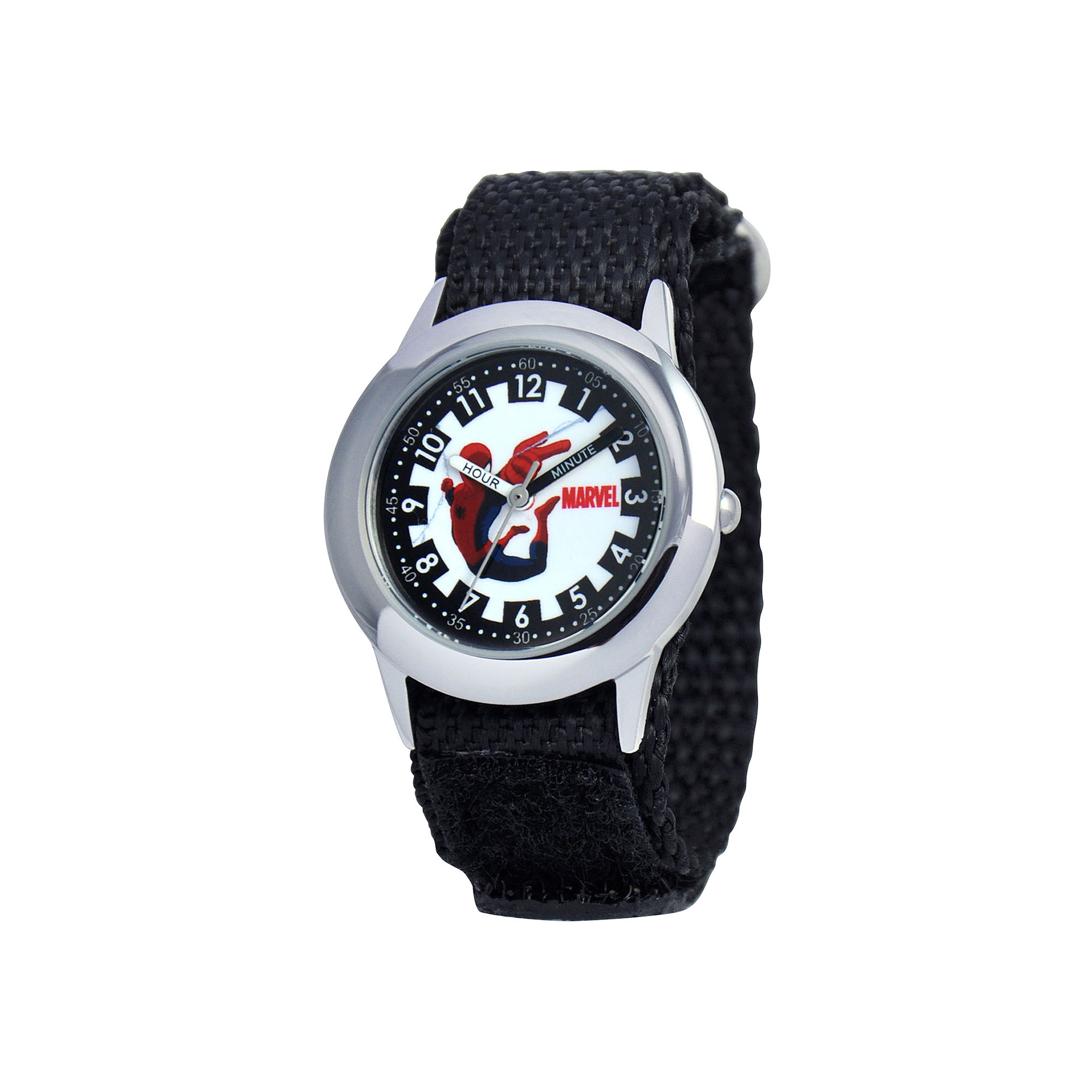 UPC 843231062788 product image for Marvel Spiderman Time Teacher Kids Black Fast Strap Watch | upcitemdb.com