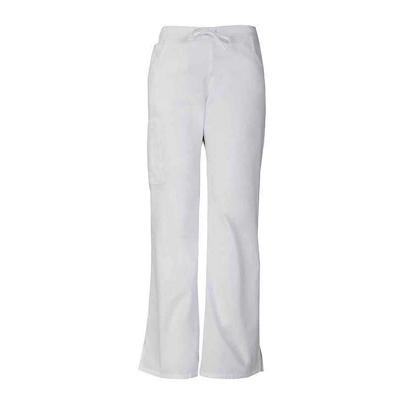 Dickies 86206 Eds Signature Womens Drawstring Cargo Scrub Pants-Petite Plus, Size Petite 2X, White