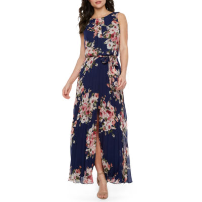 Premier Amour Sleeveless Floral Maxi 