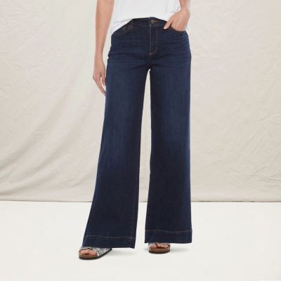 ladies wide leg jeans