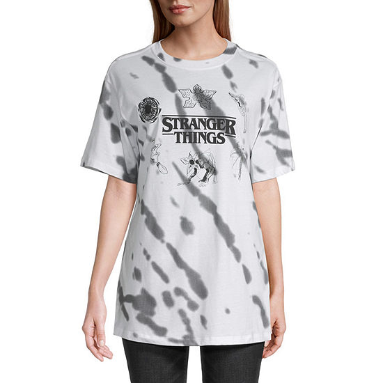 Stranger Things Juniors Womens Oversized Graphic T-Shirt