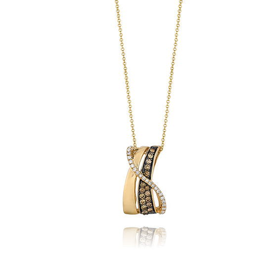 LIMITED QUANTITIES Le Vian Grand Sample Sale™ Pendant featuring Chocolate Diamonds®, Vanilla Diamonds® set in 14K Honey Gold™