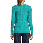 St. John's Bay Womens Round Neck Long Sleeve Pullover Sweater