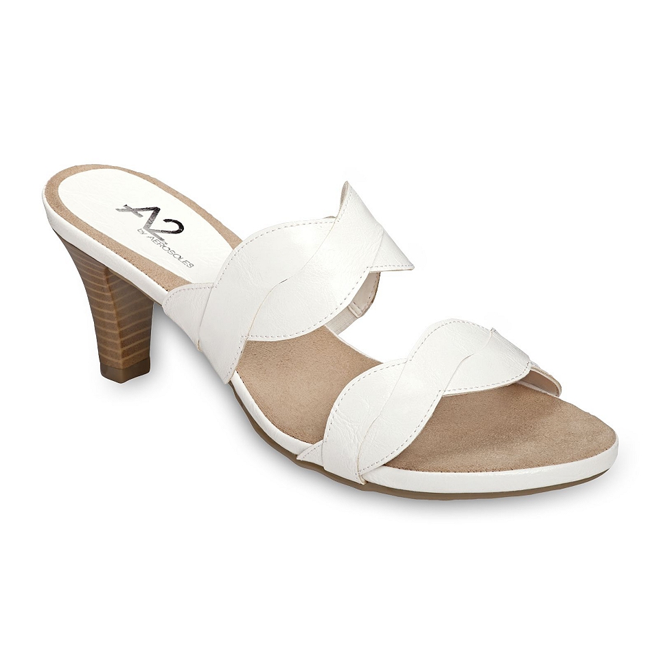 A2 BY AEROSOLES Power of Love Slide Sandals, White, Womens