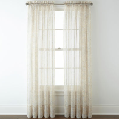 Home Expressions Lisette Paisley Rod Pocket Sheer Panel