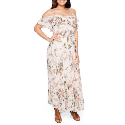 premier amour short sleeve maxi dress