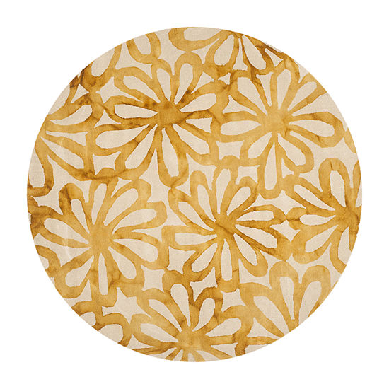 Safavieh Dip Dye Collection Chloe Floral Round Area Rug