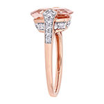 Womens 1/4 CT. T.W. Genuine Pink Morganite 14K Rose Gold Cocktail Ring