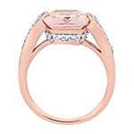 Womens 1/4 CT. T.W. Genuine Pink Morganite 14K Rose Gold Cocktail Ring