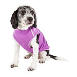 Pet Life ® Active 'Aero-Pawlse' Heathered Quick-Dry and 4-Way Stretch Performance Dog Tank Top T-Shirt