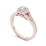 5/8 CT. T.W. Diamond 14K Rose Gold Engagement Ring