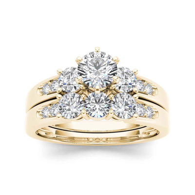 1 1/2 CT. T.W. Diamond 14K Yellow Gold Bridal Set, Color Yellow Gold JCPenney