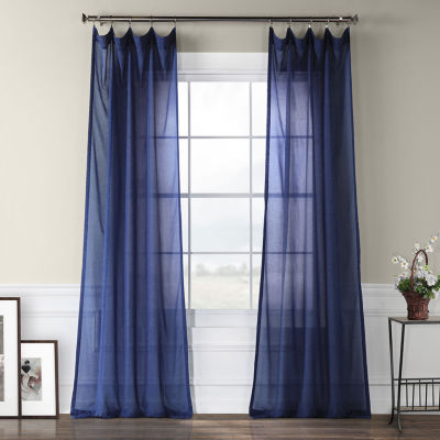 Exclusive Fabrics Furnishing Faux Linen Sheer Curtain Panel Jcpenney