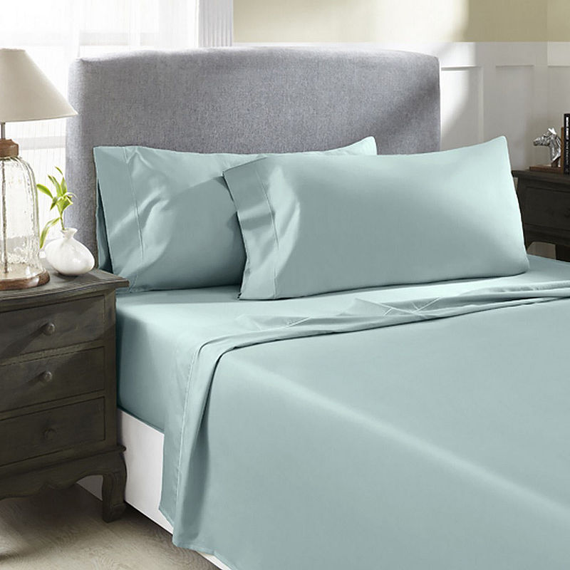 Chateau De Robernier Collection 700Tc Sateen Sheet Set, Queen, Blue