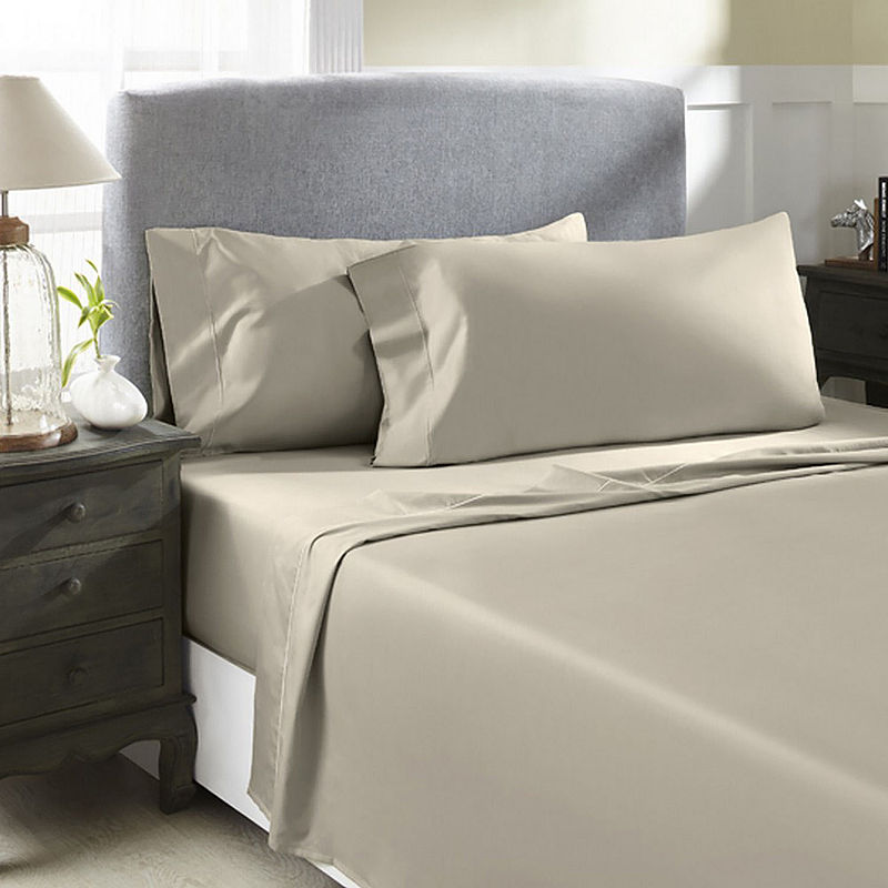 Chateau De Robernier Collection 700Tc Sateen Sheet Set, Queen, Brown