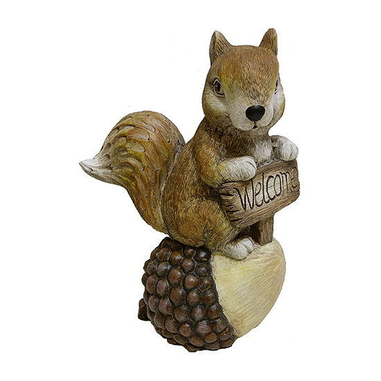 15" Welcome Squirrel Yard Stake