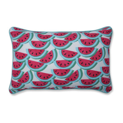 Pillow Perfect Watermelon Fushia Rectangular Throw Pillow Color