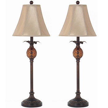 Set Of 2 Pineapple Buffet Table Lamps, Jcpenney Table Lamps