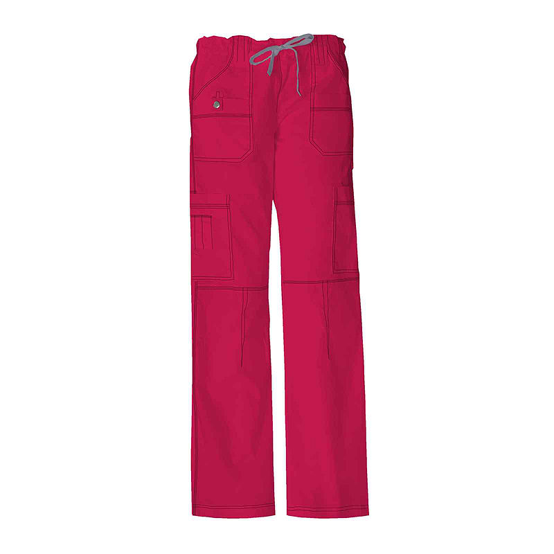 Dickies 857455 Youtility Cargo Scrub Pants - Juniors, Womens, Size X-Small, Red