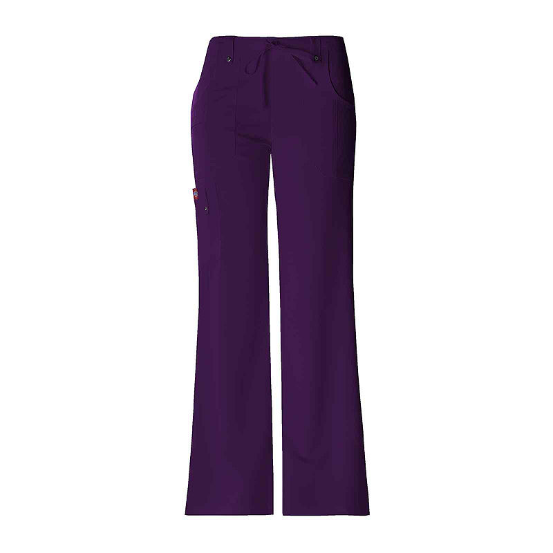 Dickies 82011 Womens Cargo Scrub Pants - Junior Petite, Size Large, Purple