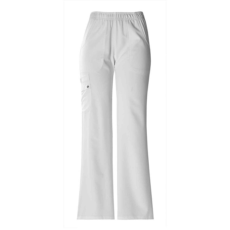 Dickies 8201 Womens Pull-On Scrub Pants, Size Medium, White