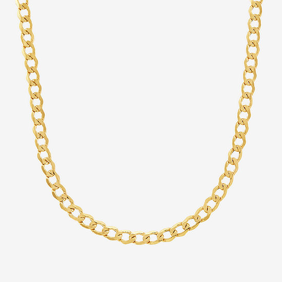 Made in Italy 10K Gold 22 Inch Hollow Curb Chain Necklace