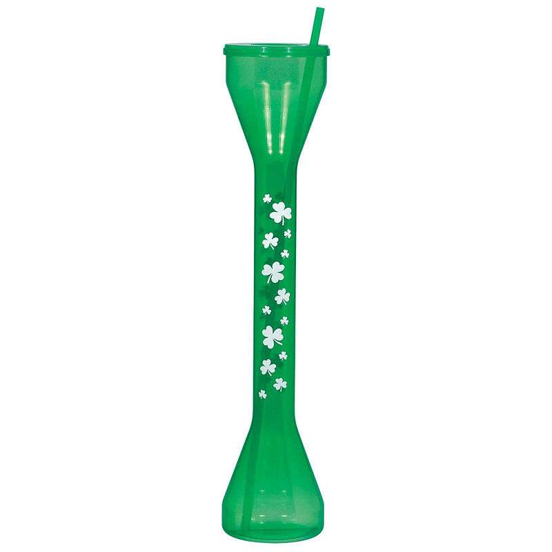 Buyseasons St. Patrick'S Day Half-Yard Drinking Glass, Green