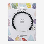 Footnotes Agate Pure Silver Over Brass Beaded Bracelet
