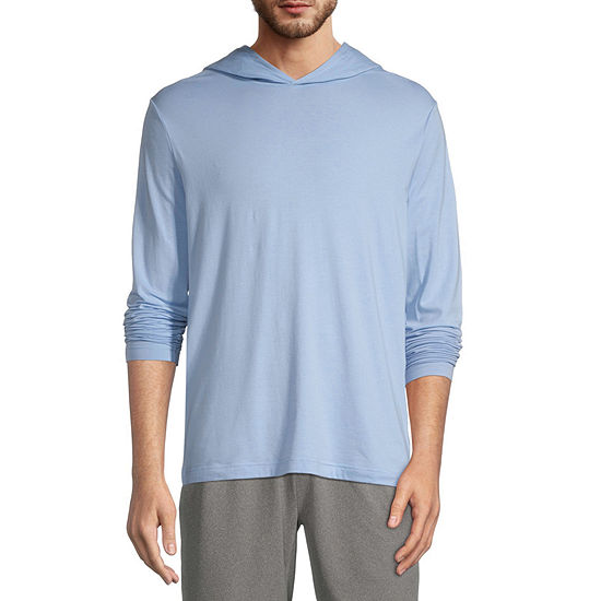 Stafford®  Modal Mens Jersey Long Sleeve Pajama Hoodie