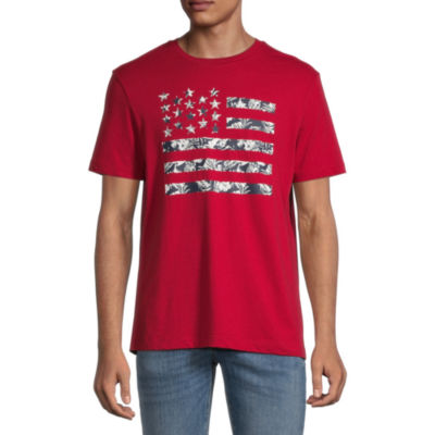 St. John's Bay Mens Crew Neck Short Sleeve Classic Fit Americana Graphic T-Shirt