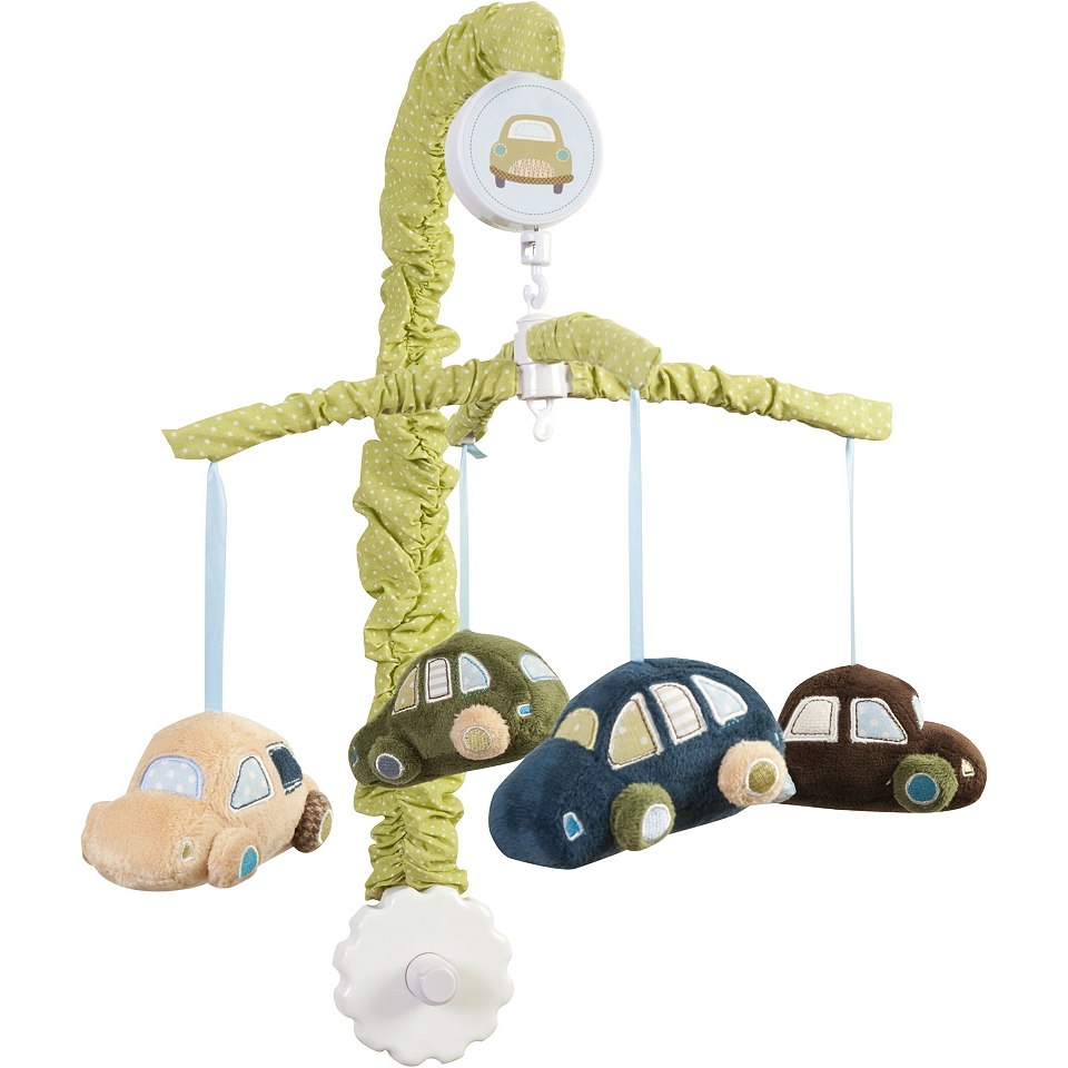 Sumersault Classic Cars Crib Musical Mobile, Green/Blue/Brown, Boys
