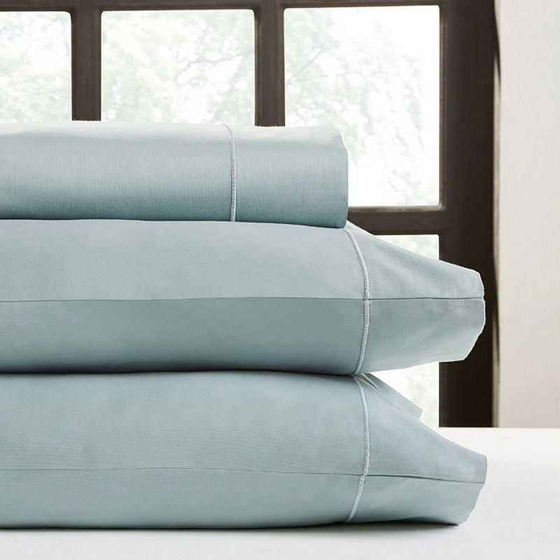 Perthshire Platinum 800Tc Cotton Sateen Sheet Set, King, Blue