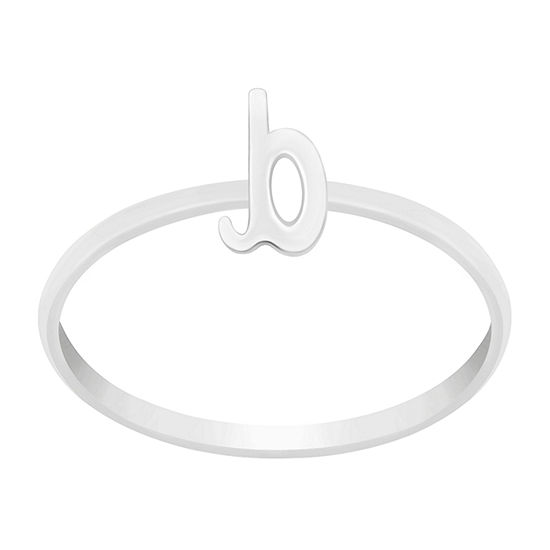 Itsy Bitsy Initial Sterling Silver Band