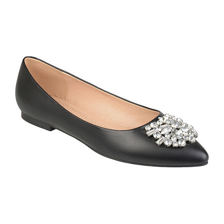Regency Shoes | Jane Austen Shoes | Bridgerton Shoes Journee Collection Womens Renzo Ballet Flats 6 12 Medium Black $52.49 AT vintagedancer.com