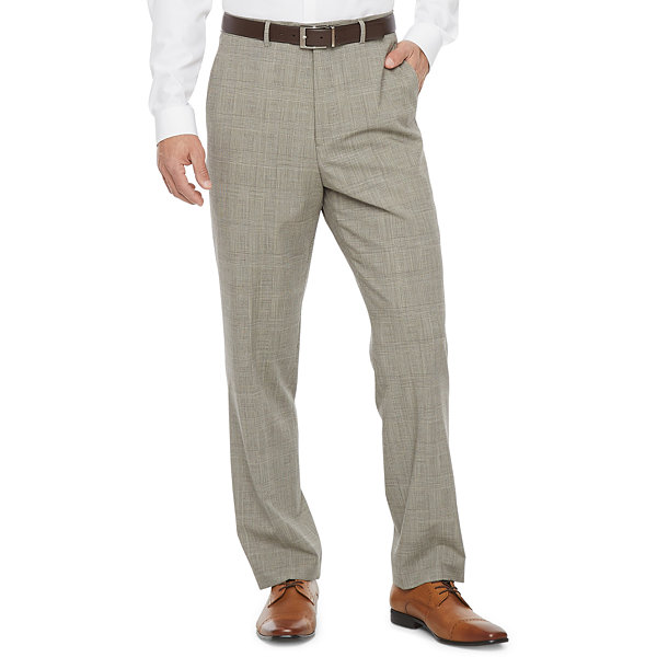 Stafford Signature Smart Wool Mens Plaid Stretch Classic Fit Suit Pants