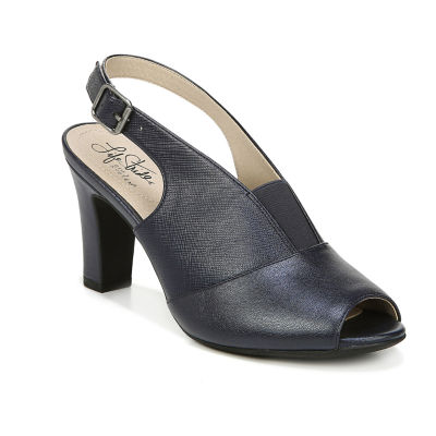 lifestride open toe pumps